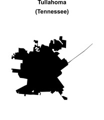 Tullahoma (Tennessee) blank outline map