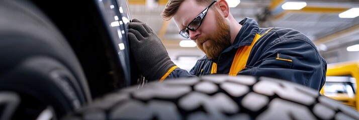 mechanic fixing car, 