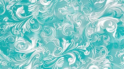Turquoise seamless pattern wallpaper