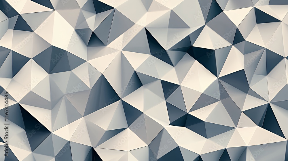 Poster Abstract Grey and White Triangular Pattern Design