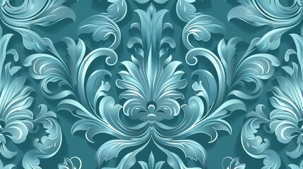 Turquoise seamless pattern wallpaper