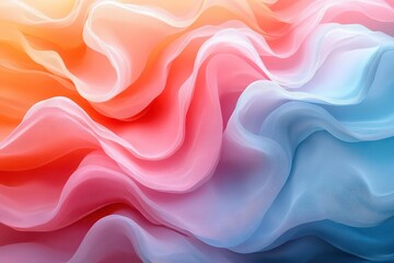 Obraz premium organic abstract panorama wallpaper with flowing forms and soft hues creating a sense of harmony and tranquility inviting viewers to experience the soothing aesthetic of nature in art