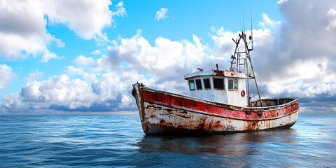 Obraz premium fishing boat in the water