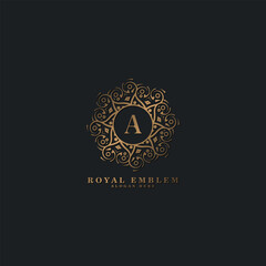 Luxury Decorative letter A logo