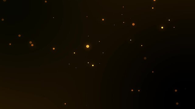 Gold particle star glowing animation bokeh festive glittering loop luxury, shine sparkle, for award, ceremony.