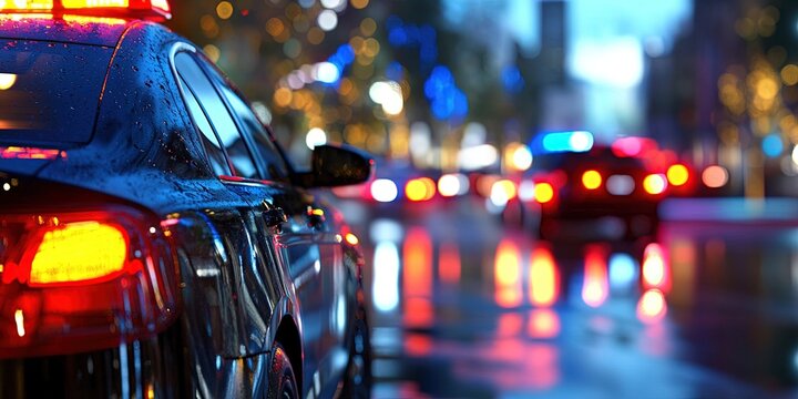 police patrol car for cops to protect and serve in an automotive vehicle 
