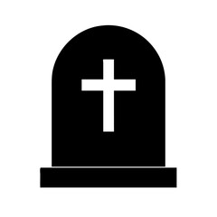 Obraz premium tombstone vector icon black