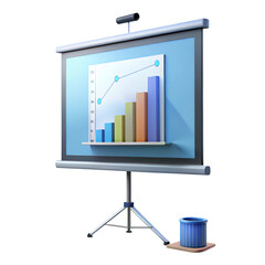 3D Render of a Presentation Screen 