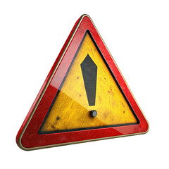 Grunge Warning Sign Triangular Exclamation Mark