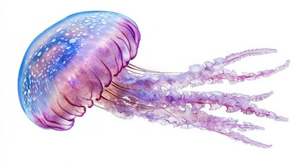 Colorful Jellyfish Swimming in Water