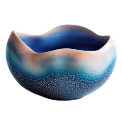 Gordijnen [Transparent Background PNG]Abstract Ceramic Bowl with Gradient Color © duyina1990