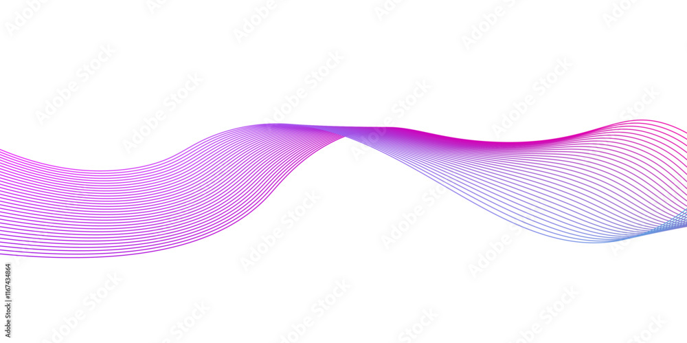 Poster futuristic abstract background with shining pink wave lines pattern for banner,abstract soft wave li