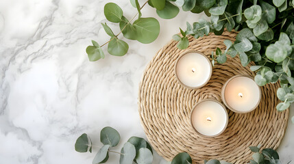 spa still life with candle