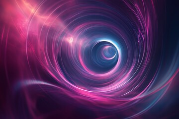 Abstract swirling cosmic nebula with vibrant pink and blue hues