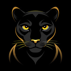 Tiger black head vector