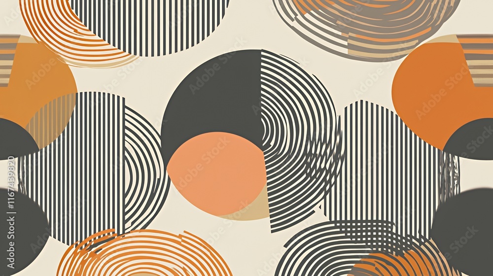 Poster abstract geometric circles pattern design
