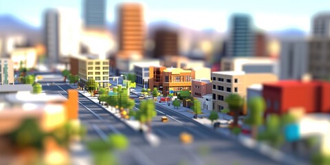 Obraz premium 2D animation downtown tucson