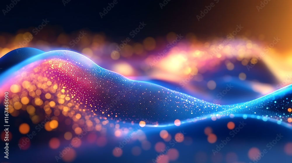 Poster abstract colorful wave pattern design