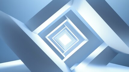 Fototapeta premium Abstract Architecture Light Tunnel Perspective