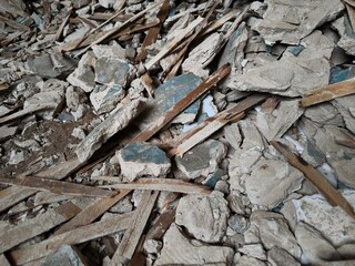 Construction debris on the site