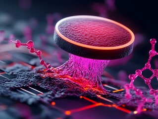 Holographic Pheromone Analysis Dynamic Molecular Visualizations of Advanced Biological Systems Exploring the Intersection of Science Technology and Surreal Aesthetics