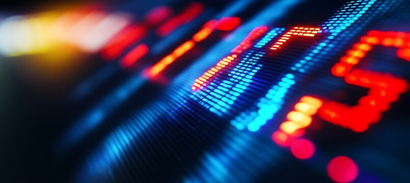 A close-up of a digital clock counting down to a business deadline, set against a dark background.
