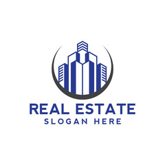 real estate corporate logo. Real estate logo vector template. Corporate real estate logo Initial Letter R Logo. Orange and White Geometric Shape Origami Style isolated on Blue Background. Flat Vector 