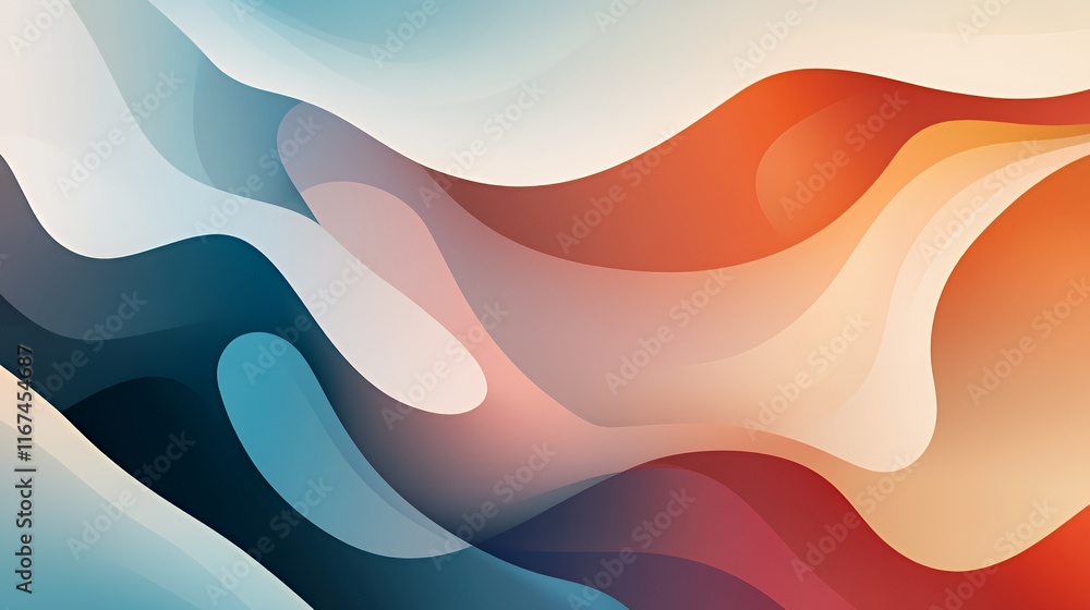 Poster Abstract Colorful Waves Design Background Image