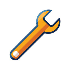 Wrench Vector Illustration, Cartoon Clipart and Line Art Design for Print and Digital Use.eps