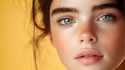 Fototapeta premium Radiant Luminosity Shimmering Highlights Prismatic Gleam and Photographic Clarity in Impressionistic Sun Dappled Setting Luminous iridescent skin with lustrous gleam and light catching sparkle