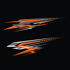 car sticker template design vector. yacht sticker. car modification sticker.  © rina