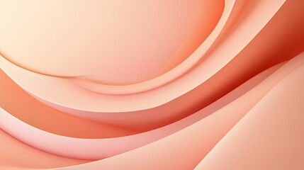 Abstract Peach Colored Swirling Curves Design