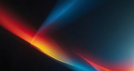 Obraz premium vibrant and colorful light waves dance across a dark background, creating a nostalgic and visually striking scene. The grainy texture adds a retro feel, evoking memories of old-school visuals