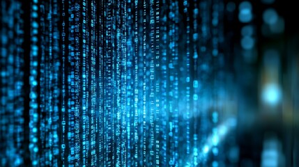 Obraz premium Abstract Digital Binary Code Flow