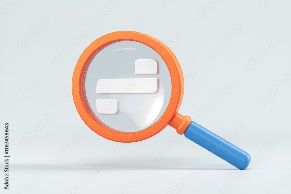 Aufkleber a 3d render of a magnifying glass focusing on the notability app logo.
