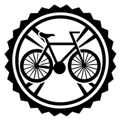 Naklejka premium Cycling Logo for Sports Branding on White Background