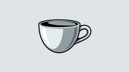 Cup of coffee. Vector illustration. Isolated.