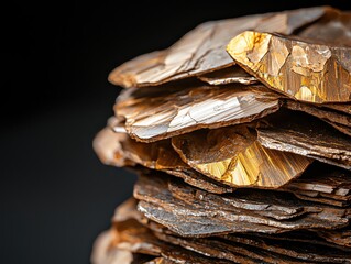 Close-up of layered mineral textures and patterns.