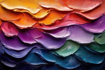 textured gradient of violet orange and green swirls in a stunning oil painting style merging traditional and contemporary artistic techniques in a vibrant composition