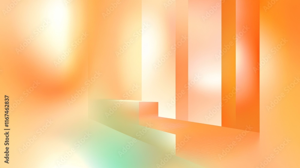 Poster Abstract Geometric Gradient Background Design