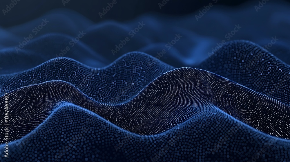 Poster Abstract Digital Wave Pattern Design