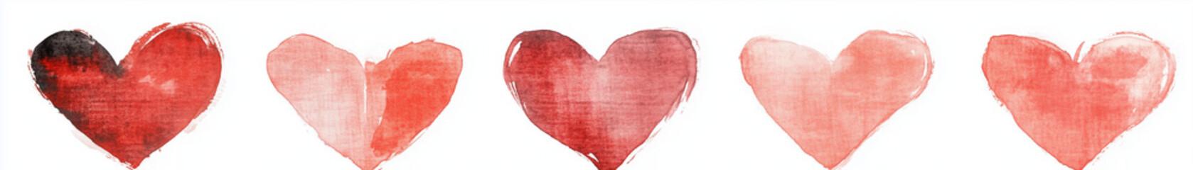 Large Pink Hearts Illustration on White Background &ndash; Playful and Romantic Design