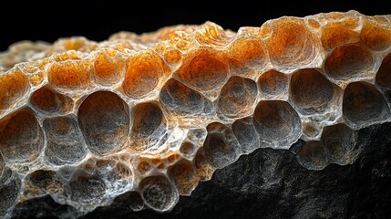 Ancient Honeycomb Structure Detailed Close Up View