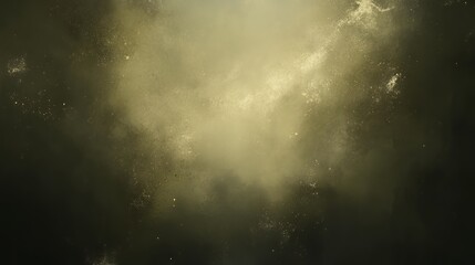 Golden Dust Motes In A Dark Nebula