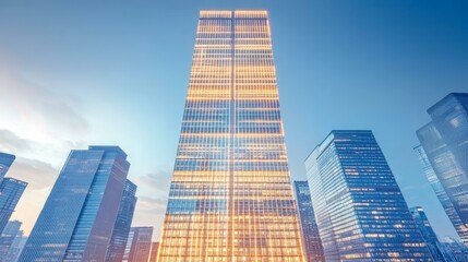 Fototapeta premium Modern Skyscrapers in a City Skyline