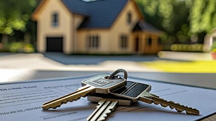 Real estate keys apartment agreement mortgage loan insurance finance - Powered by Adobe