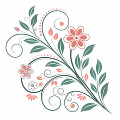 an image of a flower pattern vector design on a white background 