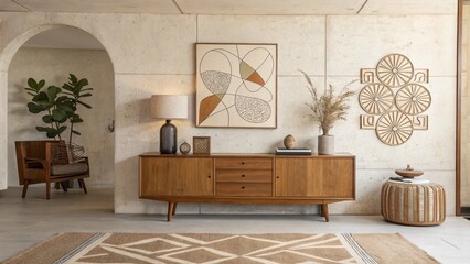 Mid-Century Modern Living Room Design 