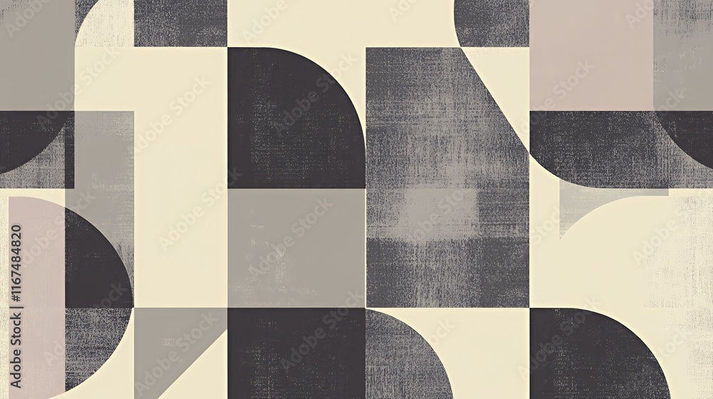 Poster abstract geometric pattern design in neutral tones