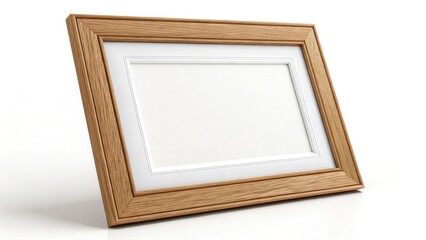 Fototapeta premium Digital illustration of an elegant wooden frame with a classic look.